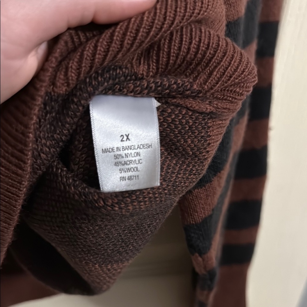 OPHELIA ROE | Women's Striped Sweater size 2X - Picture 4 of 5